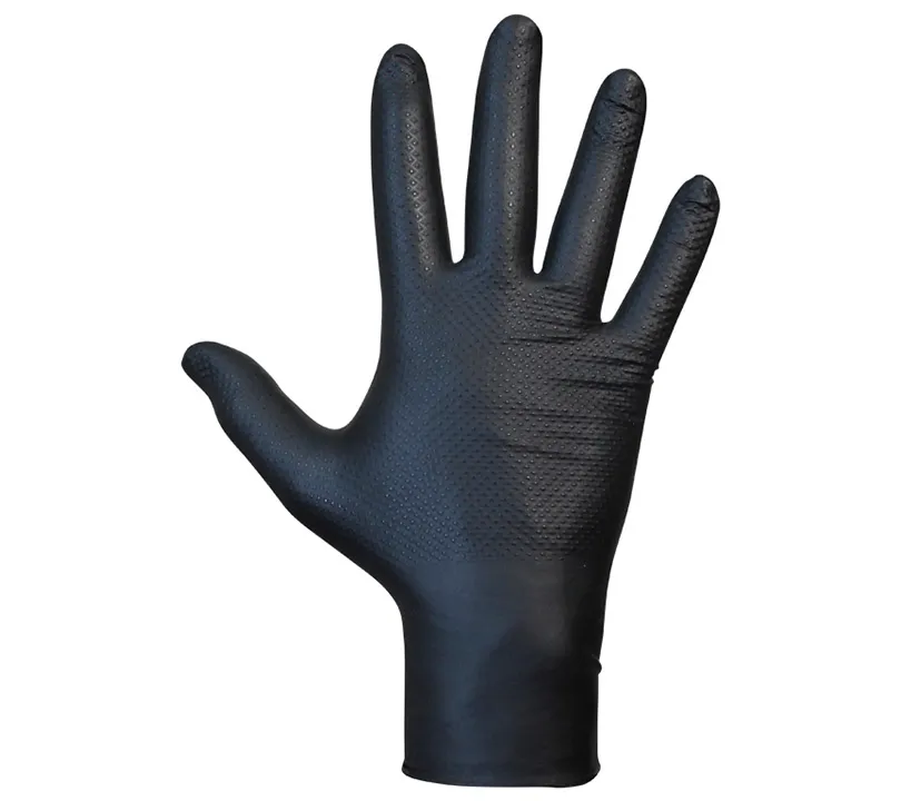 CAJA GUANTES NITRILO NEGROS DIAMANTADOS (50 UDS.) XL